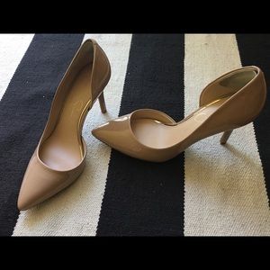 Jessica Simpson Nude Faux Patent Leather Heels 7.5